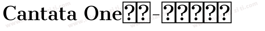 Cantata One字体字体转换
